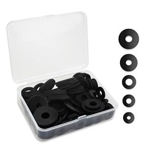 1 Pz Kit di Assortimento Rondelle in Gomma Nera Piatte, Rondelle in Gomma Resistente da 16/18/2/25/3Mm, Guarnizioni in Gomma per Assorbimento Vibrazioni per Doccia, Rubinetto da Giardino e Riparazione di Guarnizioni Idrauliche (5 Misure)  | Rondelle per hardware Rondelle per hardware Rondelle per hardware