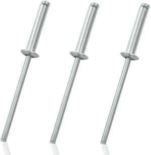 1 Pz Rivetti ciechi in alluminio 1/8″ X 3/4″ con testa a cupola per installazione accessori, Argento  | Rivetti Rivetti Rivetti