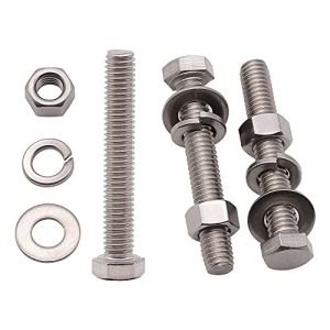 (1 Set) Bulloni esagonali in acciaio inossidabile 1/4-2 X 1″ & Dadi esagonali & Rondelle piane Sae & Rondelle di bloccaggio Kit hardware, 34 assortimento di bulloni esagonali in acciaio inossidabile 18-8 a filettatura completa.  | Set di assortimento di dadi e bulloni Set di assortimento di dadi e bulloni Set di assortimento di dadi e bulloni