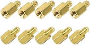 10 Pezzi M3 6+4Mm Distanziali Esagonali Maschio a Femmina in Ottone con Filettatura Distanziali Esagonali e Supporti per Schede Madri PC e PCB  | Distanziali e distanziali Distanziali e distanziali Distanziali e distanziali