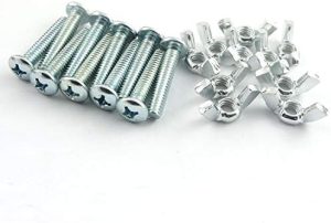 10 Set di Viti a Bullone con Dado a Ala Kit Hardware di Montaggio in Acciaio al Carbonio Zincato – 10Pz Dadi a Ala 1/4″-20 da Stringere a Mano + 10Pz Viti a Testa Phillips 1/4″-20 X 1-1/4″  | Set di assortimento di dadi e bulloni Set di assortimento di dadi e bulloni Set di assortimento di dadi e bulloni