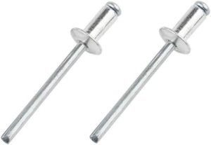 100 Pezzi Rivetti ciechi in alluminio 1/8″ X 1/4″, Rivetti pop 3.2 X 6 mm, Argento  | Rivetti Rivetti Rivetti