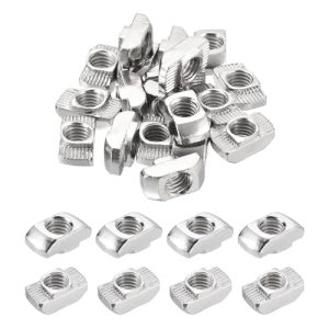 100Pezzi M8 T Nut Dado Scorrevole T Slot Fissaggio Acciaio al Carbonio Nichelato Mezza Ronda In Scorrimento Accessori per Profilo in Alluminio per Larghezza della Fessura 10Mm Serie 4040  | T-Nuts T-Nuts T-Nuts