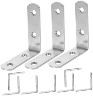 10Pezzi Staffe Angolari in Acciaio Inossidabile per Montaggio Mensole, Staffe Metalliche per Mensole, Staffe Angolari, Supporti per Mensole a Forma di L, Staffe di Supporto per Mensole in Legno, Staffe Angolari.  | Apparecchio ortodontico Apparecchio ortodontico Apparecchio ortodontico