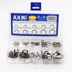 12/2 Pz/Scatola 34 Assortimento di Washers E Clip in Acciaio Inossidabile Kit di Anelli di Ritenzione Circlip per Fissaggi dell’Albero M1.5~M1 (2)  | Anelli di ritenzione Anelli di ritenzione Anelli di ritenzione