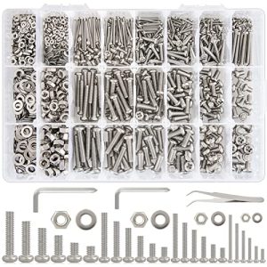 1315 Pz Viti a Testa Piana Phillips M2 M3 M4 M5, Kit di Bulloni e Dadi in 25 Misure, Set di Viti in Acciaio Inossidabile 304, Assortimento di Viti Metriche, Lunghezza 6Mm-25Mm, Con Cacciavite  | Set di assortimento di viti e bulloni Set di assortimento di viti e bulloni Set di assortimento di viti e bulloni