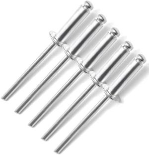 150 Pezzi Rivetti ciechi in alluminio 3/32″ X 1/4″, Rivetti pop 2.4 X 6Mm, Confezione da 150 (Argento)  | Rivetti Rivetti Rivetti