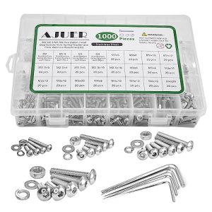 1Pz Iso738 Viti a Testa Esagonale M2/M2.5/M3/M4, Kit Assortimento di Viti, Dadi e Rondelle, Set di Viti Metriche in Acciaio Inossidabile da 34 Pezzi, Kit di Piccole Viti e Dadi  | Set di assortimento di viti e bulloni Set di assortimento di viti e bulloni Set di assortimento di viti e bulloni