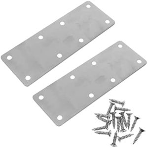 2 Set di Staffe Angolari in Acciaio Inossidabile L per Mensole, Staffe Metalliche di Riparazione, Staffe a L Resistenti, Supporti per Mensole Resistenti, Piastra di Riparazione Piana, Fissaggio Rettangolare  | Apparecchio ortodontico Apparecchio ortodontico Apparecchio ortodontico