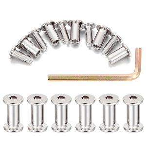 2 Set di Viti M6X15Mm in Argento e Dadi a Cilindro – Il Kit di Ferramenta per Mobili Versatile con Viti di Giunzione e Connettori per Diverse Applicazioni (M6X15Mm-Dado e Vite Argento)  | Set di assortimento di viti e bulloni Set di assortimento di viti e bulloni Set di assortimento di viti e bulloni