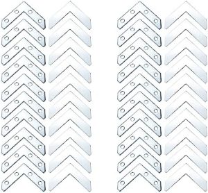 20 Set di Staffe Angolari a L per Cornici Foto – Piastre Piatte di Fissaggio per Riparazione Cornici  | Apparecchio ortodontico Apparecchio ortodontico Apparecchio ortodontico
