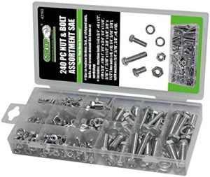 240 Pezzi Assortimento di Dadi e Bulloni SAE – Bulloni per Macchine, Dadi Esagonali, Rondelle Divise – Sostituisci Dadi e Bulloni Rottti, Persi o Usurati – Casa, Garage, Officina  | Set di assortimento di dadi e bulloni Set di assortimento di dadi e bulloni Set di assortimento di dadi e bulloni