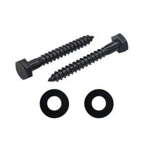 25 Pezzi Viti a Testa Esagonale da 1/4″ X 2″, Bulloni di Fissaggio in Acciaio Inossidabile Nero, Bulloni di Fissaggio di Alta Resistenza, Rondelle Incluse  | Viti Viti Viti