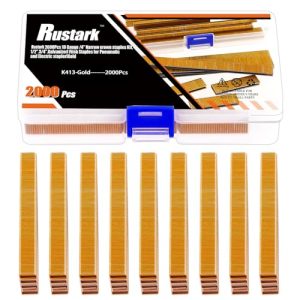 2Pz 1/2″ Graffette a Corona Stretta in Oro da 18 Gauge, Graffette Heavy Duty con Finitura Galvanizzata per Graffettatrici Pneumatiche ed Elettriche, Miglioramento della Casa  | Forniture per ufficio Forniture per ufficio Forniture per ufficio