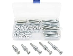 35 Set di Inserti Filettati 1/4×13Mm, Kit di Assortimento di Dadi e Bulloni, Dado Flangiato a Vite con Innesto a Esagono (Con Bullone), 5 Dimensioni, Acciaio al Carbonio (Zincato), Argento  | Set di assortimento di dadi e bulloni Set di assortimento di dadi e bulloni Set di assortimento di dadi e bulloni