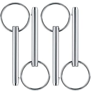 4 Pezzi per Rilascio Rapido, Diametro 1/4″ (6,3 mm), Lunghezza Totale 2,32″ (59 mm), Lunghezza Efficace 1,73″ (44 mm) – Acciaio Inossidabile 316, Pin per Tenda Bimini, Ferramenta Marina  | Spilli Spilli Spilli