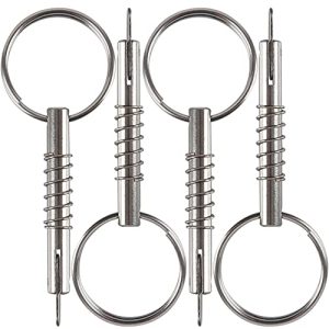 4 Pezzi Pinza a Rilascio Rapido con Camma a Caduta e Molla, Diametro 1/4″ (6,3 mm), Lunghezza Utilizzabile 1,3″ (33 mm), Lunghezza Totale 2″ (51 mm), Acciaio Inossidabile 316 Completo, Pinza per Tenda Bimini, Ferramenta Marittima  | Spilli Spilli Spilli