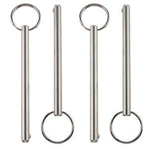 4 Pz Pin di Rilascio Rapido, Diametro 5/16″ (8Mm), Lunghezza Totale 4.72″ (12Mm), Lunghezza Utilizzabile 4.13″ (15Mm), Acciaio Inossidabile 316 Completo, Pin per Tenda Bimini, Ferramenta Marina  | Spilli Spilli Spilli