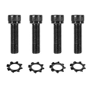 4 Set di Viti di Ricambio Allen Head Ar Grip con Rondelle di Blocco a Dente Esterno, Zincate Nere, Viti a Testa Esagonale 1/4-28 7/8” Unf con Chiave Esagonale, Filettatura Fine, Acciaio Inossidabile 18-8  | Viti Viti Viti