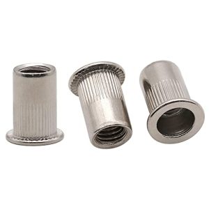 5Pezzi M5 X 13Mm Inserti a Rivetto in Acciaio Inossidabile (34) Rivnut, Inserti a Rivetto con Testa Piana Filettata, Rivnut con Testa Piana e Corpo Rullato  | Noci Noci Noci