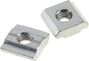 6Pz 33 Serie T Dadi Scorrevoli Blocco Dadi Quadrati M8 Dadi T per Profili di Estrusione in Alluminio 33 Slot a T 8Mm, per Costruzione di Rotaie per Router CNC Stampante 3D (M8)  | T-Nuts T-Nuts T-Nuts