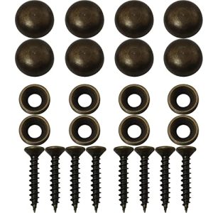 8 Pezzi Viti Decorative in Ottone Puro con Cappucci Utilizzate come Viti per Specchi Viti di Fissaggio per Specchi Viti Autofilettanti (15 mm, Bronzo)  | Viti Viti Viti