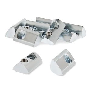 8020, 13040, 15 40 Serie 5/16-18 Dado Autoallineante in Acciaio con Molla a Sfera – Accessori per Slot a T per Estrusioni in Alluminio – Dadi Hardware (Confezione da 25)  | T-Nuts T-Nuts T-Nuts