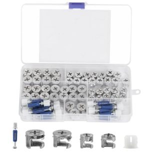 9 Pezzi Serrature a Camma per Mobili 3-In-1 Ruote Eccentriche, Fissaggi a Camma per Mobili Compatibili con Parti di Ferramenta, Set di Parti di Ricambio Multi-Size, Dadi e Bulloni Assortiti  | Set di assortimento di dadi e bulloni Set di assortimento di dadi e bulloni Set di assortimento di dadi e bulloni