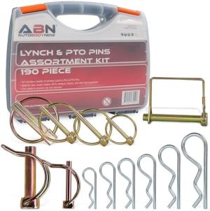 Assortimento di 190 Pezzi di Pin Hardware – Clip a Molla, Perni di Sicurezza – Perni Quadrati e Doppi – Clip di Ritenzione e Fermagli per Barche, Biciclette, Trattori e Serrature per Rimorchi  | Spilli Spilli Spilli