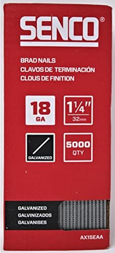 Chiodi Brad Zincati Senco 18 Ga 1-1/4″ Scatola da 5  | Elementi di fissaggio accorpati Elementi di fissaggio accorpati Elementi di fissaggio accorpati