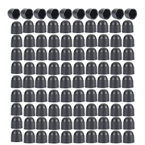 Coperchio di protezione per dado e bullone in plastica, tappi protettivi neri per dado esagonale, senza filettatura, M10 x 17 mm, 100 pezzi  | Set di assortimento di dadi e bulloni Set di assortimento di dadi e bulloni Set di assortimento di dadi e bulloni