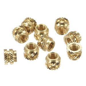 Dadi Inserto Rullato, 60 Pezzi M3 X 4Mm L X 5Mm Od Dadi in Ottone per Stampa 3D, Inserti Filettati Femmina in Ottone, Dadi di Inserimento a Calore  | Noci Noci Noci