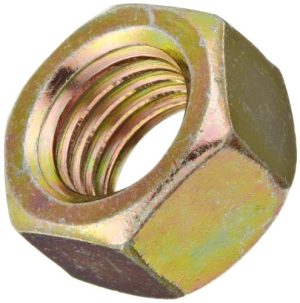 Dado esagonale in acciaio per piccole parti, zincato giallo-cromato, Classe 1, Din 934, metrico, dimensione filettatura M16-2, larghezza di 24 mm, spessore di 13 mm (confezione da 1)  | Noci Noci Noci