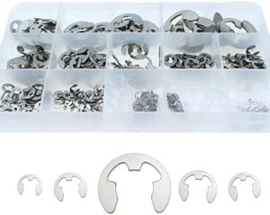 E-Clip Sqxbk 1Set / 4Pz 1.5-15Mm 34 Assortimento di Anelli di Fissaggio Esterni in Acciaio Inossidabile  | Anelli di ritenzione Anelli di ritenzione Anelli di ritenzione