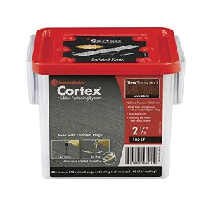 Fastenmaster Collated Cortex per decking Trex Transcend Lava Rock con viti da 2-1/2″ per 1 piede lineare  | Elementi di fissaggio accorpati Elementi di fissaggio accorpati Elementi di fissaggio accorpati