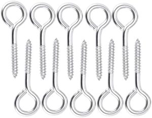 – Ganci ad occhio in acciaio inossidabile 3/8″ X 2,5″ – Confezione da 10 – Ganci ad occhio a vite pesanti – Acciaio inossidabile 18-8 (304) per uso interno/esterno – Lunghezza totale 4″  | Bulloni Bulloni Bulloni