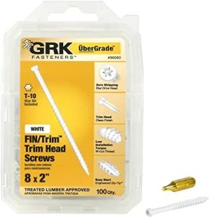 Grk 966#8 X 2″ Fin/Trim™ Viti per Finitura a Testa Piana – Bianco 1 Confezione  | Viti Viti Viti