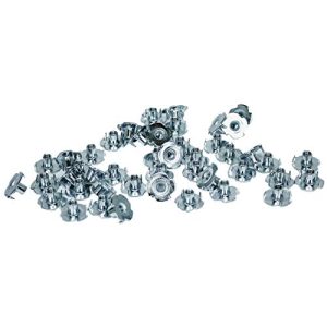 Hardware 100 Pezzi T Nuts in Acciaio a 4 Punte 10-32 X 5/16″ – Rivestiti in Zinco  | T-Nuts T-Nuts T-Nuts