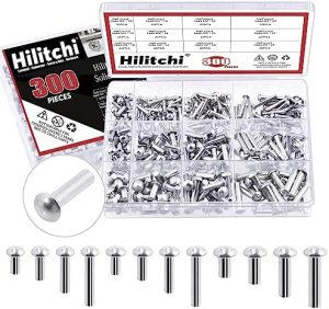 Hilitchi 3 Pezzi Rivetti in Alluminio Solido M4 M5 M6 con Custodia, Rivetti a Testa Brasata  | Rivetti Rivetti Rivetti