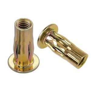 Inserti filettati a gambo pre-bulbato in acciaio Metal Magery Multi Grip Rivet Nut 5/16-18 X .2-.28 gamma di presa finitura in zinco dorato (confezione da 25)  | Noci Noci Noci