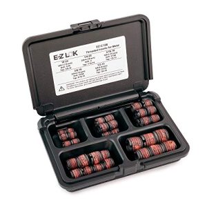 Inserti Filettati C108 per Metallo; Kit di Assortimento; Acciaio al Carbonio; Parete Spessa; Filetti Interni UNC, 10-24, 1/4-20, 5/16-18, 3/8-16, 1/2-13; 46 Pezzi  | Inserti filettati Inserti filettati Inserti filettati