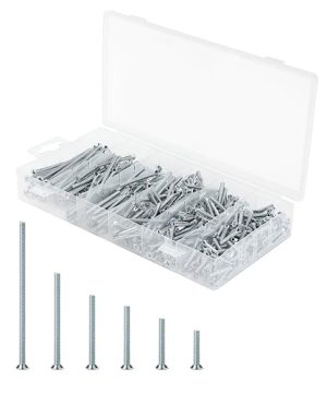 – Kit assortimento viti a macchina, 370 pezzi, viti a testa piatta Phillips #6-32, viti assortite, viti per placche da parete, viti per prese, kit viti per elettricisti, viti a testa piatta, viti di montaggio  | Viti Viti Viti