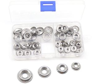 Kit di assortimento di 110 pezzi di rondelle a testa svasata in acciaio inossidabile, 6#/ 8#/ 10#/ 12#  | Rondelle per hardware Rondelle per hardware Rondelle per hardware