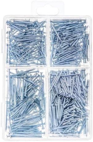 Kit di Assortimento di 65 Pezzi di Chiodi, Chiodi Piccoli, Chiodi per Appendere Quadri, Chiodi per Appendere Immagini, Chiodi di Finitura, Chiodi da Appendere, Chiodi per Immagini, Chiodi per Muri da Appendere, Chiodi a Pin.  | Elementi di fissaggio accorpati Elementi di fissaggio accorpati Elementi di fissaggio accorpati