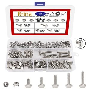 Kit di assortimento di 76 pezzi di viti a testa martellata T-Slot Drop-In, bulloni scorrevoli e dadi, per profili in alluminio standard europeo (Serie M6-3)  | Set di assortimento di dadi e bulloni Set di assortimento di dadi e bulloni Set di assortimento di dadi e bulloni