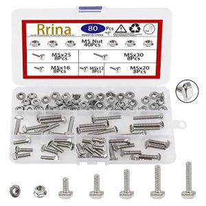 Kit di assortimento di 8 pezzi di viti a testa martello T-Slot Drop-In con bulloni scorrevoli e dadi, per profilo in alluminio standard europeo (Serie M5-2)  | T-Nuts T-Nuts T-Nuts