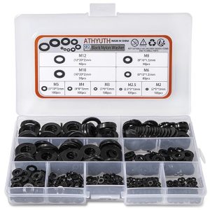 Kit di Assortimento di Rondelle in Nylon Nero per Bulloni e Viti, M2 M2.5 M3 M4 M5 M6 M8 M10 M12, Set di Rondelle Piatte Rotonde in Plastica, 720 Pezzi – 9 Dimensioni, Set di Rondelle in Nylon per Ferramenta  | Rondelle per hardware Rondelle per hardware Rondelle per hardware