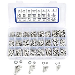 Kit di assortimento di viti a macchina da 1200 pezzi, set di dadi, bulloni e rondelle piatte assortiti con testa a croce Phillips #4-40, #6-32, #8-32, #10-24, assortimento di hardware in acciaio inossidabile 304 con custodia di stoccaggio.  | Set di assortimento di dadi e bulloni Set di assortimento di dadi e bulloni Set di assortimento di dadi e bulloni