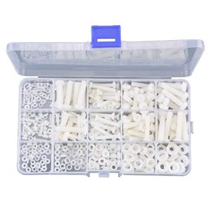 Kit di Assortimento Viti, Dadi e Rondelle in Nylon M2 M2.5 M3 M4 M5 M6 con Scatola di Stoccaggio per Viti (42 Pezzi)  | Set di assortimento di viti e bulloni Set di assortimento di viti e bulloni Set di assortimento di viti e bulloni