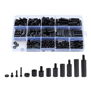 Litorange 32Pz M3 Maschio Femmina Nylon Esagono Distanziale Distanziale Vite Dado Pilastro Filettato Kit Assortito per Scheda PCB Scheda Madre (Nero)  | Distanziali e distanziali Distanziali e distanziali Distanziali e distanziali